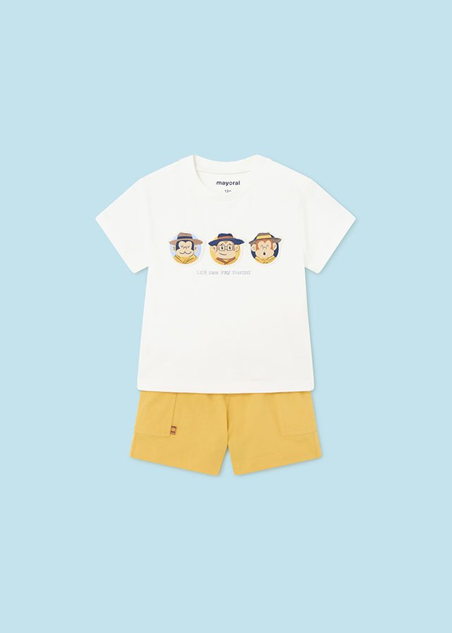2 Piece Boys Shorts TShirt Set Monkey (mayoral) - CottonKids.ie - 12 month - 18 month - 2 year