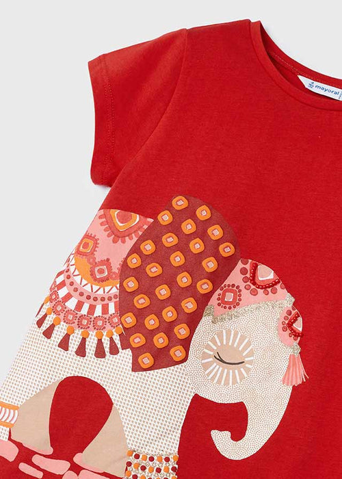 2 Piece Elephant Red Girls Leggings TShirt Set (mayoral) - CottonKids.ie - 2 year - 3 year - 4 year