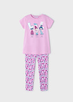 2 Piece Girls Purple Leggings TShirt Set (mayoral) - CottonKids.ie - 2 year - 3 year - 5 year