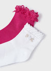 2 Socks Set Pink White (mayoral) - CottonKids.ie - 2 year - 3 year - 4 year