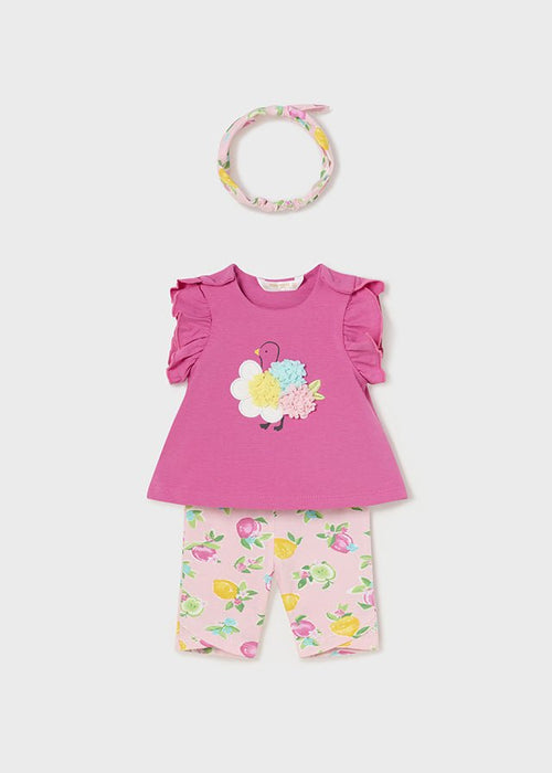 3 Piece Baby Girl Capri Leggings w/ Headband Set (mayoral) - CottonKids.ie - 1-2 month - 18 month - 3 month