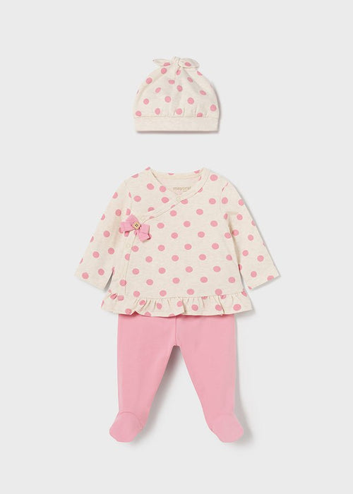 3 Piece Baby Girl Pink Leg Warmer w/ hat Gift Set (mayoral) - CottonKids.ie - 1-2 month - 3 month - 6 month