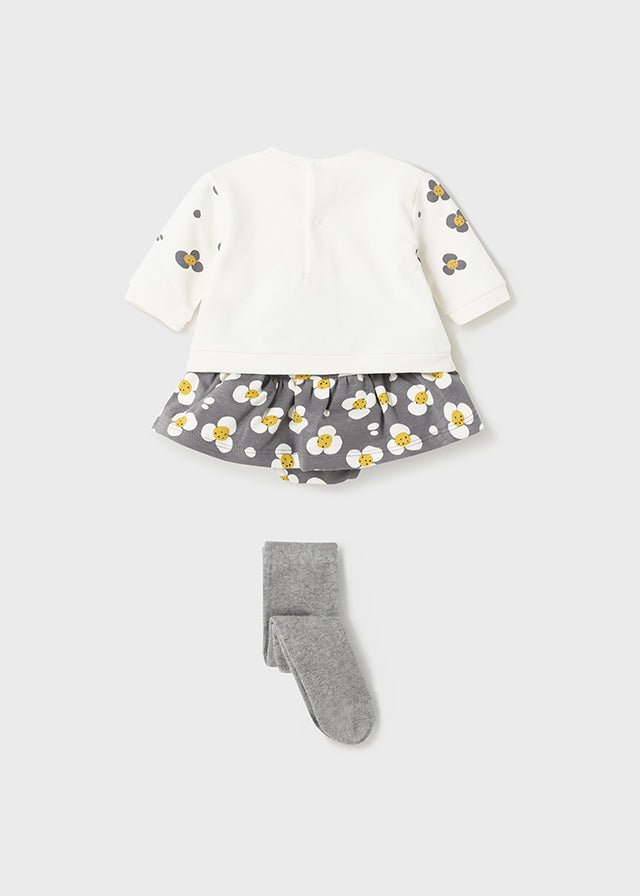 3 Piece Baby Girl Skirt Jumper Tights Outfit Set (mayoral) - CottonKids.ie - 1-2 month - 18 month - 3 month