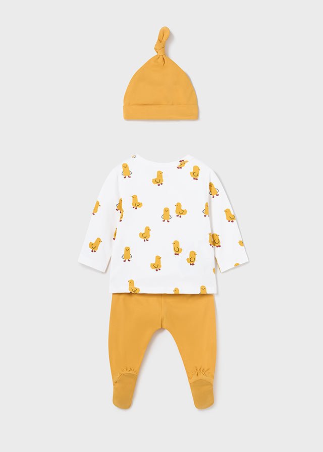 3 Piece Unisex Leg Warmer With Hat Set Yellow Duck (mayoral) - CottonKids.ie - 3 month - 6 month - 9 month