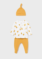 3 Piece Unisex Leg Warmer With Hat Set Yellow Duck (mayoral) - CottonKids.ie - 3 month - 6 month - 9 month