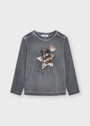 Acid wash long sleeve t-shirt for girl (mayoral) - CottonKids.ie - Top - 2 year - 3 year - 4 year