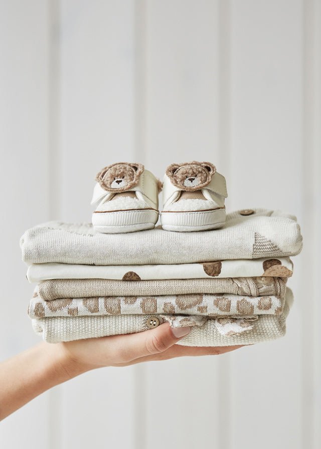 Baby Booties Teddy Bear Shoes Unisex (mayoral) - CottonKids.ie - Baby (0-3 mth) - Baby (12-18 mth) - Baby (3-6 mth)