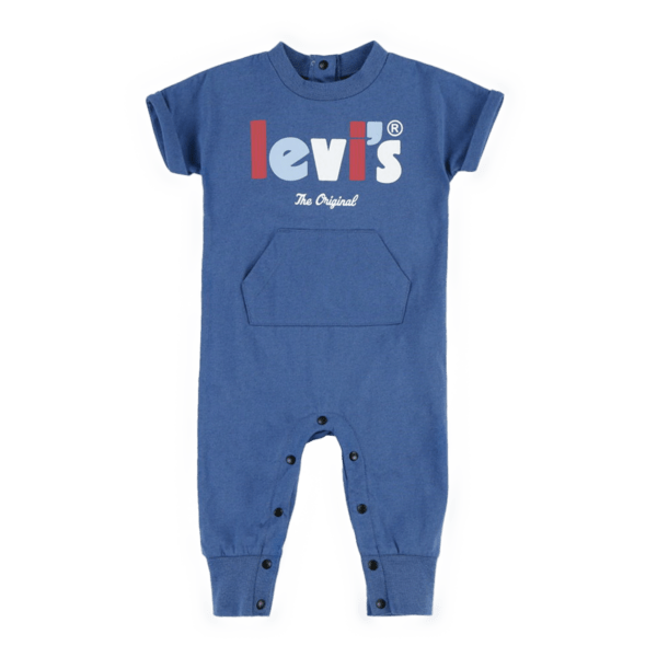 Baby Boy Blue Poster Logo Coverall - Sleep Suit (LEVIS) - CottonKids.ie - 12 month - 18 month - 9 month