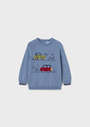 Baby Boy Blue Sweater Jumper With Car Print (mayoral) - CottonKids.ie - 12 month - 18 month - 2 year