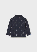 Baby Boy Navy Jersey Polo Skirt Dog Print (mayoral) - CottonKids.ie - 12 month - 2 year - 3 year