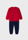 Baby Boy Red and Navy Pullover Tracksuit Set (mayoral) - CottonKids.ie - Set - 12 month - 18 month - 2 year