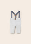Baby Boy Silver Cotton Trousers With Braces (mayoral) - CottonKids.ie - 12 month - 18 month - 6 month