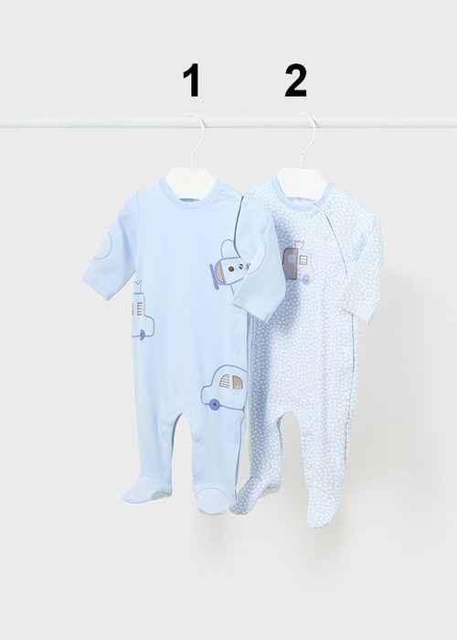 Baby Boys Blue Cotton Babygrows (sold separately) (mayoral) - CottonKids.ie - 1-2 month - 3 month - 6 month