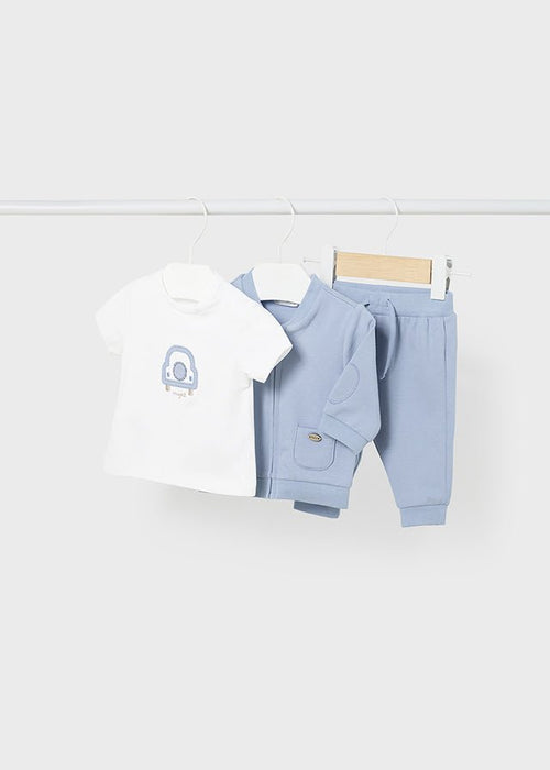 Baby Boys Blue Cotton Car Tracksuit Set (mayoral) - CottonKids.ie - 1-2 month - 12 month - 18 month