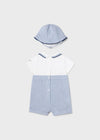 Baby Boys Blue Cotton Stripe Shortie Set (mayoral) - CottonKids.ie - 1-2 month - 12 month - 18 month