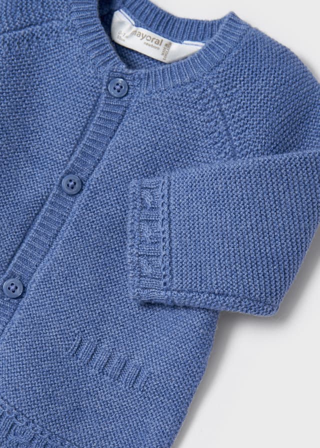 Baby Boys Blue Cotton & Wool Sweater (mayoral) - CottonKids.ie - Baby & Toddler Tops - 1-2 month - 12 month - 18 month