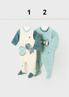 Baby Boys Green Velour Babygrows (sold separately) (mayoral) - CottonKids.ie - 1-2 month - 3 month - 6 month