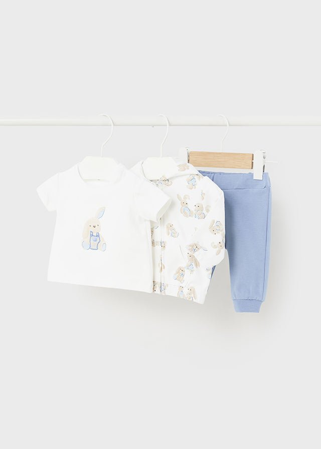 Baby Boys Ivory Bunny Print Tracksuit Set (mayoral) - CottonKids.ie - 12 month - 18 month - Boy
