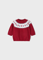 Baby Boys Red Cotton Christmas Sweater (mayoral)