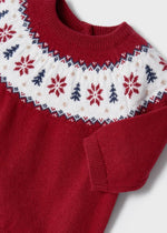 Baby Boys Red Cotton Christmas Sweater (mayoral)