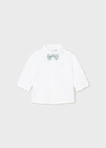 Baby Boys White Cotton & Linen Shirt (mayoral) - CottonKids.ie - 1-2 month - 12 month - 18 month
