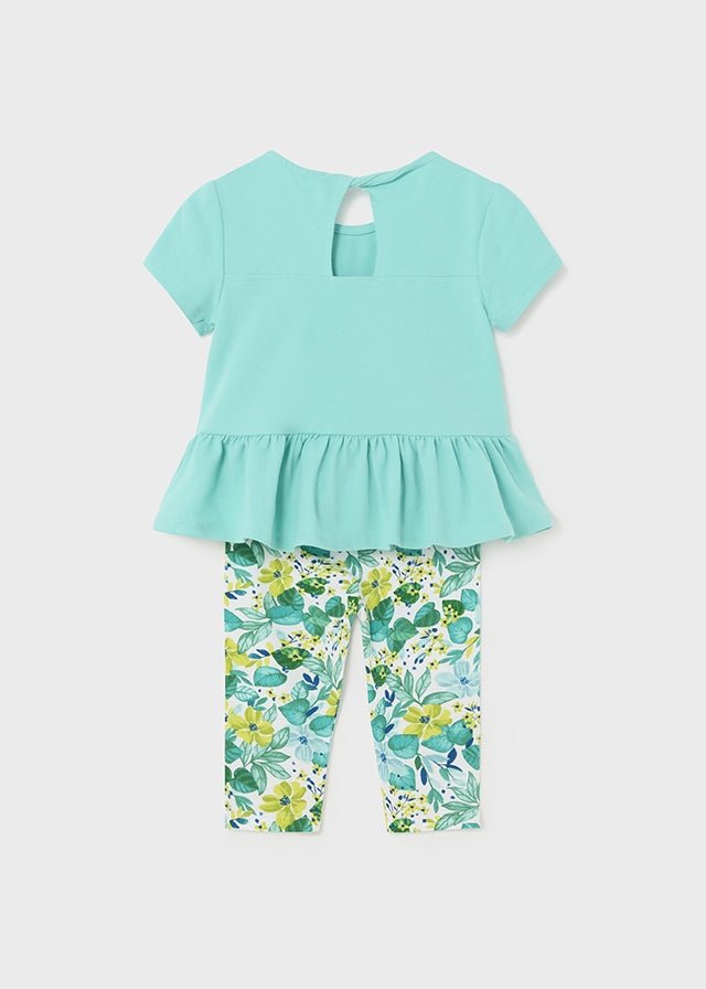 Baby Girl Aqua Blue 2 Piece Leggings Set (mayoral) - CottonKids.ie - 12 month - 18 month - 3 year