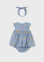 Baby Girl Blue Dress With Headband Chick (mayoral) - CottonKids.ie - 1-2 month - 12 month - 18 month