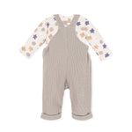 Baby Girl Boy Unisex Dungaree Set Beige (Tutto Piccolo) - CottonKids.ie - 12 month - 18 month - 2 year