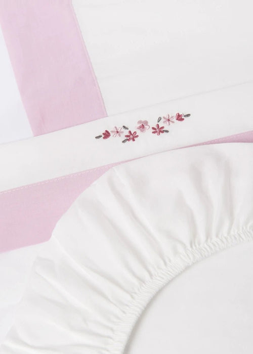 Baby Girl Crib sheet Flower Set (mayoral) - CottonKids.ie - Baby & Toddler - Girl - Mayoral - Sleeping Accessories