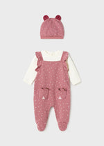 Baby Girl Dungarees Outfit with Hat (mayoral) - CottonKids.ie - 0-1 month - 1-2 month - 18 month