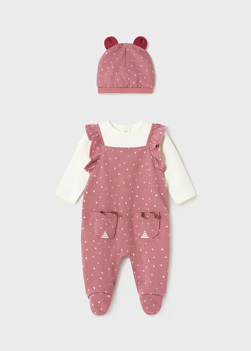 Baby Girl Dungarees Outfit with Hat (mayoral) - CottonKids.ie - 0-1 month - 1-2 month - 18 month