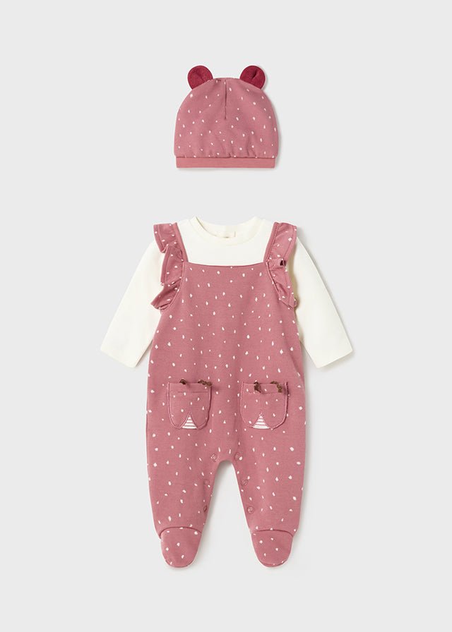 Baby Girl Dungarees Outfit with Hat (mayoral) - CottonKids.ie - 0-1 month - 1-2 month - 18 month