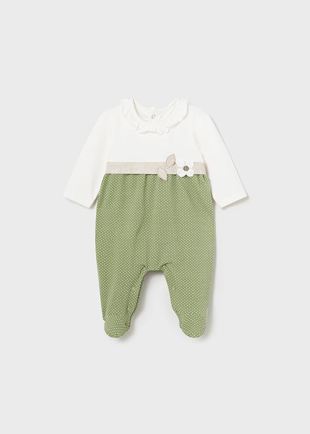 Baby Girl Green Babygrow Sleepsit Frills (sold separately) (mayoral) - CottonKids.ie - 1-2 month - Babysuits - Girl