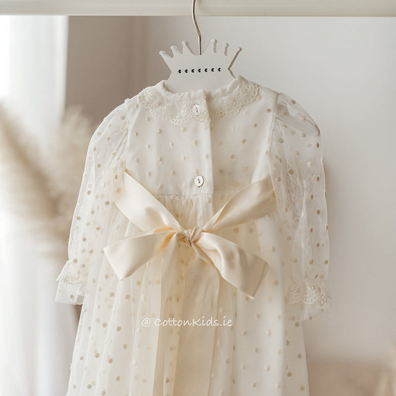 Elegant Lace Christening Gown for Baby Girls - Charlotte CottonKids.ie Elegant Lace Christening Gown for Baby Girls - Charlotte CottonKids.ie