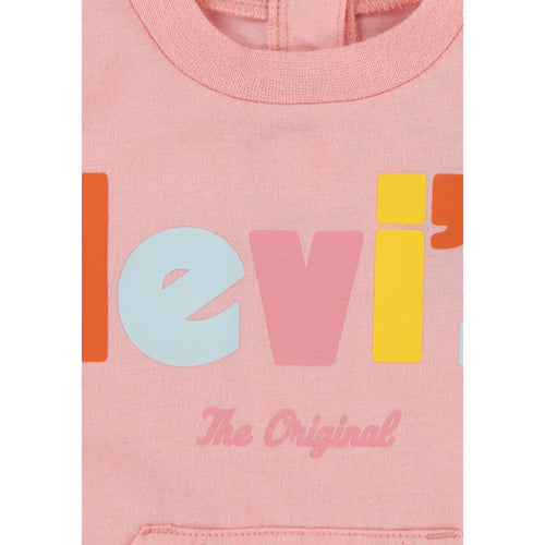 Baby Girl Pink Poster Logo Coverall - Sleep Suit (LEVIS) - CottonKids.ie - 12 month - 18 month - 6 month
