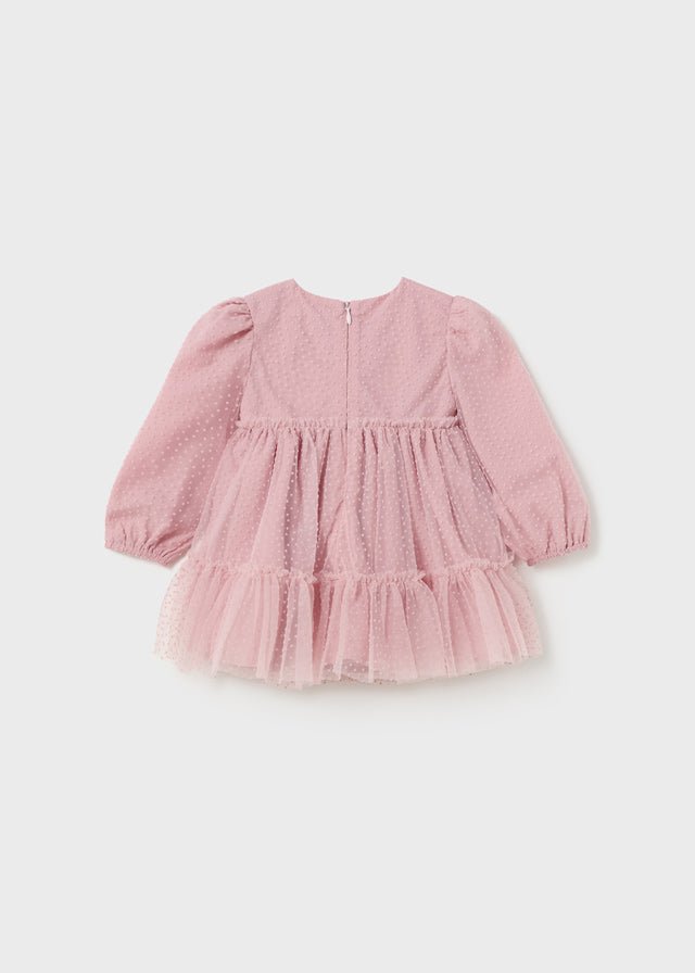 Baby Girl Pink Tulle Lined Party Dress(mayoral) - CottonKids.ie - 2 year - 3 year - 6 month