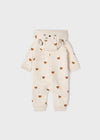 Baby Girls Beige Hooded Romper (mayoral) - CottonKids.ie - 0-1 month - 1-2 month - 3 month