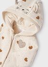 Baby Girls Beige Hooded Romper (mayoral) - CottonKids.ie - 0-1 month - 1-2 month - 3 month