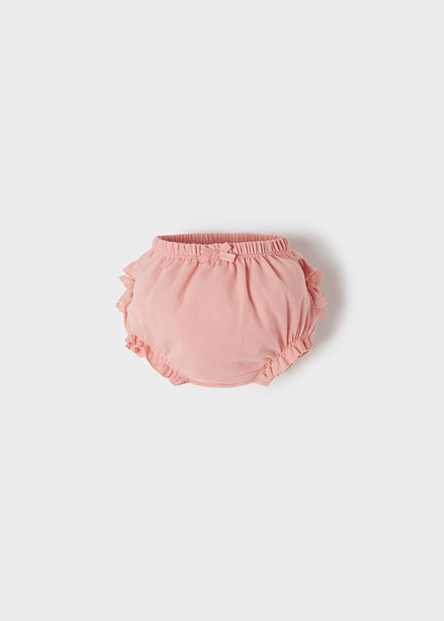 Baby girls pink frilly pants/knickers with pink bow size 6-9 mths brand new
