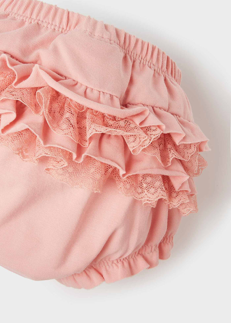 Soft Touch Pink Frilly Pants With Flowers FP18 - Cuddles and Hugs