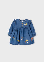 Baby Girls Blue Chambray Dress (mayoral) - CottonKids.ie - Dresses - 18 month - 3 month - 6 month