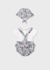 Baby Girls Blue Floral Cotton Shorts Set (mayoral) - CottonKids.ie - 1-2 month - 12 month - 18 month