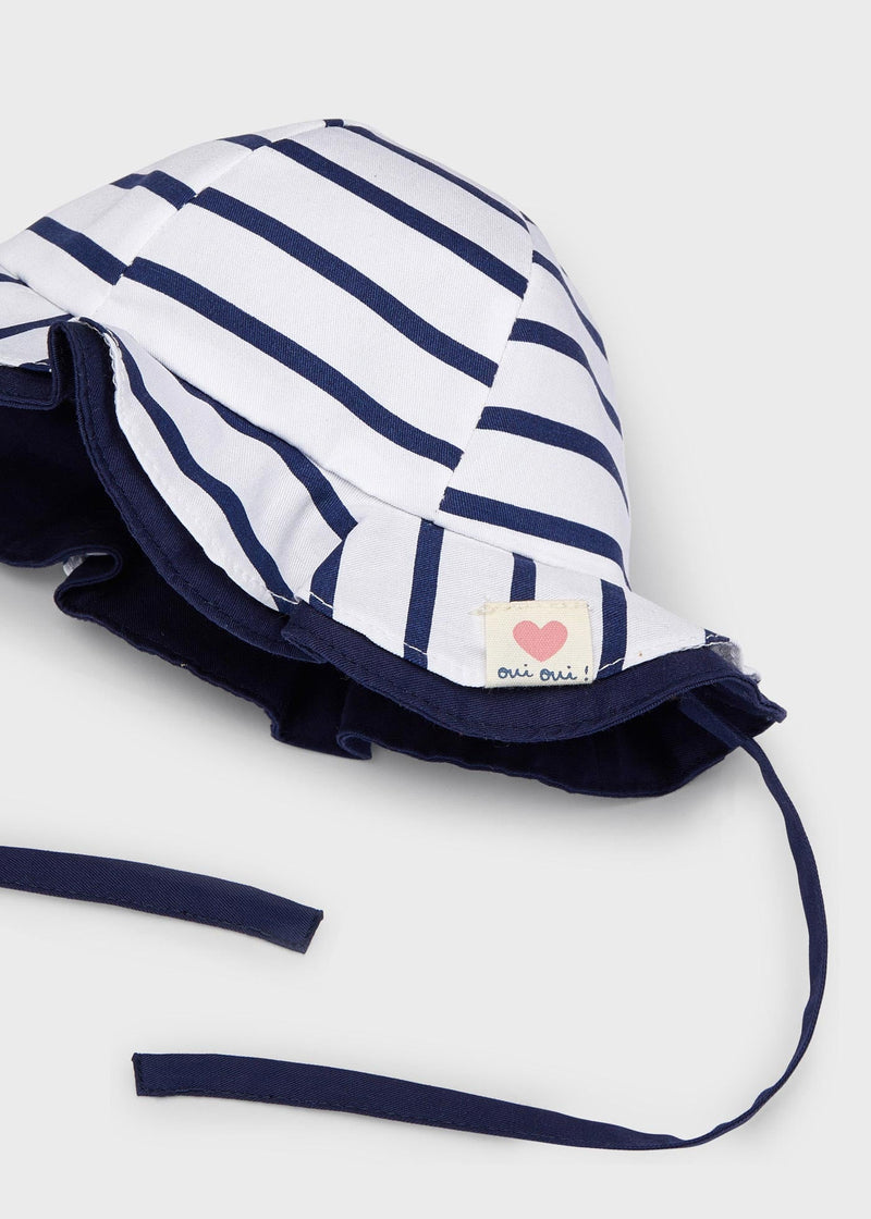 Baby Girls Blue Stripe Sun Hat (mayoral) - CottonKids.ie - Hat - 12 month - 18 month - 3 month