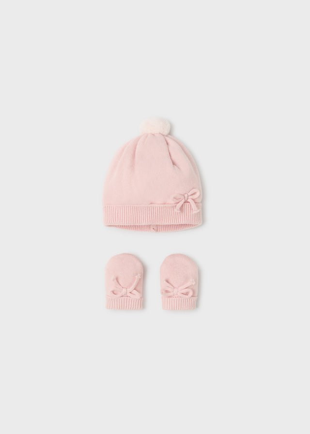 Baby Girls Pink Hat Set (mayoral) - CottonKids.ie - 0-1 month - 1-2 month - 12 month