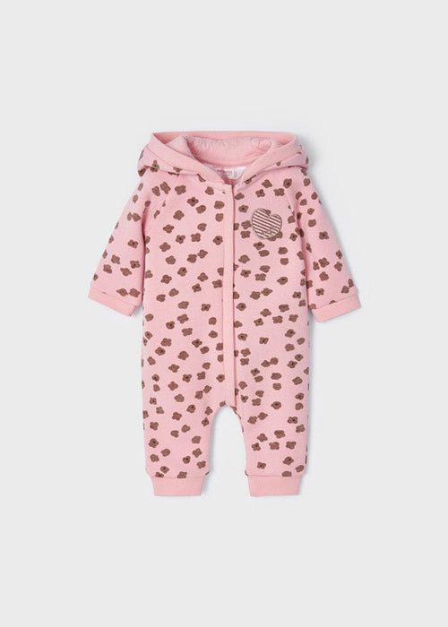 Baby Girls Pink Hooded Romper (mayoral) - CottonKids.ie - 0-1 month - 1-2 month - 3 month