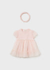 Baby Girls Pink Jersey & Tulle Dress Set (mayoral) - CottonKids.ie - 1-2 month - 12 month - 18 month