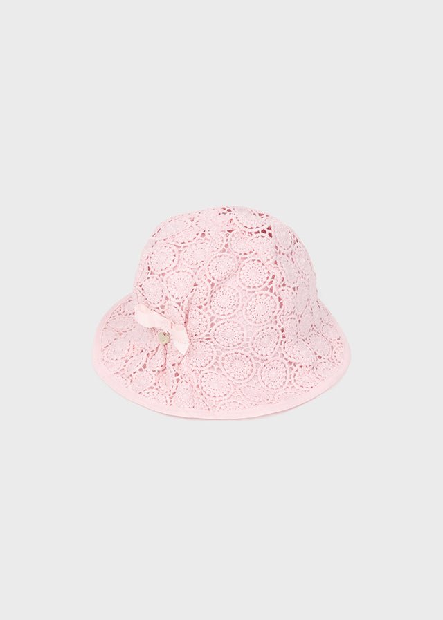 Baby Girls Pink Lace Sun Hat (mayoral) - CottonKids.ie - Hat - 12 month - 18 month - 2 year