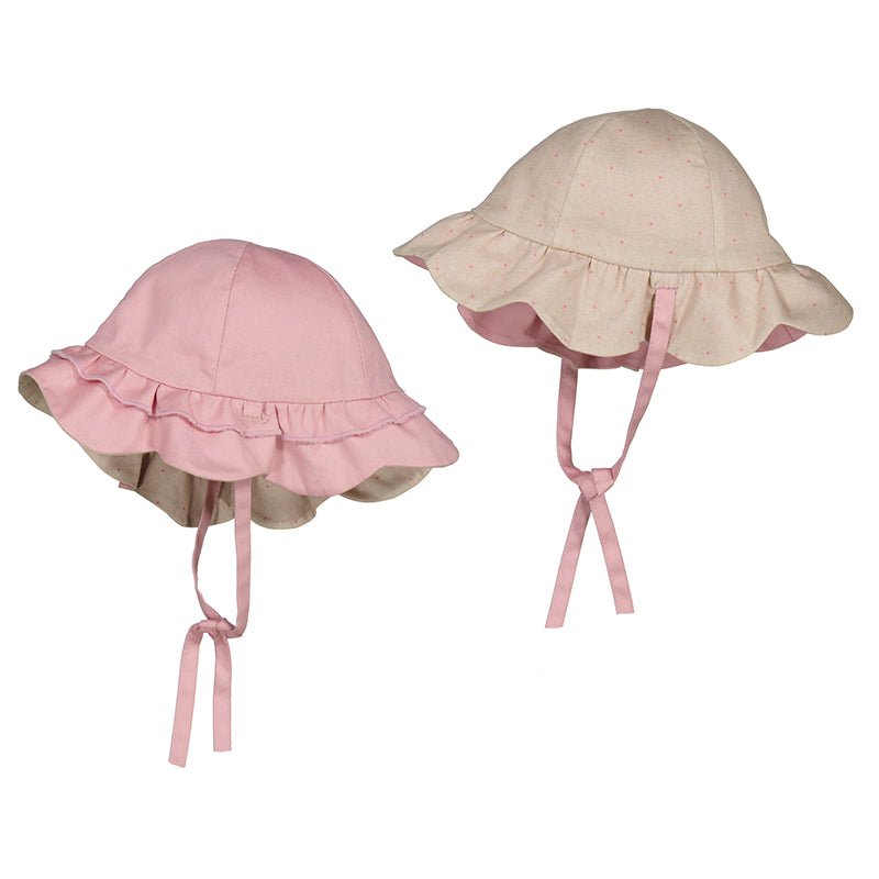 Baby Girls Pink Reversible Sun Hat (mayoral) - CottonKids.ie - Hat - 12 month - 18 month - 3 month