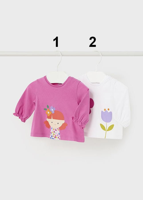 Baby Girls Pink & White Cotton Tops (sold separately) (mayoral) - CottonKids.ie - 1-2 month - 12 month - 18 month