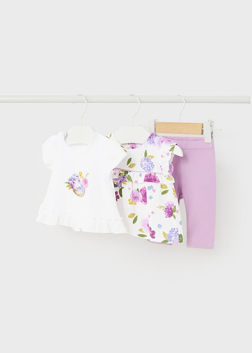 Baby Girls Purple Floral Leggings Set (mayoral) - CottonKids.ie - 1-2 month - 12 month - 3 month